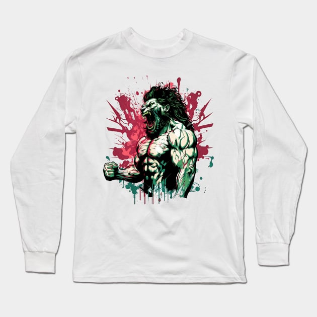 Unleash Your Inner Lion! Long Sleeve T-Shirt by Quickpop Designz